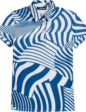 Polo Hailey Print, weiss/dunkelblau xs - J.lindeberg - FashionsVida