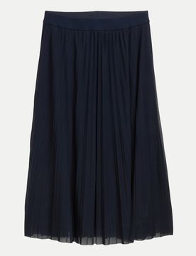 Tom Tailor Casual Midi-Rock Blau 42