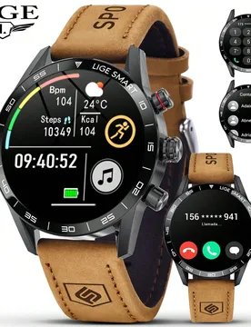 Reloj de negocios para hombres LIGE, pantalla HD de 1.39 pulgadas, cronometraje deportivo, inalámbrico, digital, electrónico, inteligente, calendari - Shein - FashionsVida