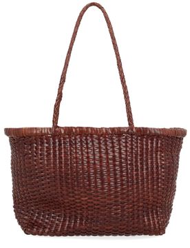 B Weave Small Woven Leather Tote