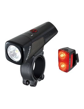 Juego de luces de batería para bicicleta Buster 800 con luz trasera RL 150 negro