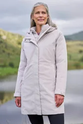 Alaskan Womens 3 in 1 Long Waterproof Jacket - Beige - Beige - Size: 20