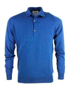 Polo in cotone a maniche lunghe