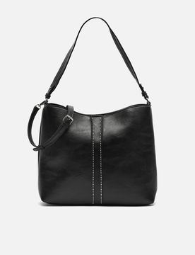 Sac hobo Zaoka avec détails métalliques, trousse et bandoulière amovible ED