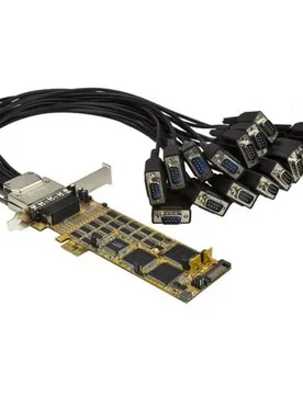 Carte D´extension Pcie Pci-e 16 Ports Rs232 Db9 Black / Silver / Bronze One Size unisex