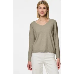 Jersey de mujer con escote de pico