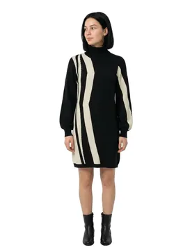 Robe à Manches Longues Ray Roll Black / Pattern Sandshell Vertical Stripes XL
