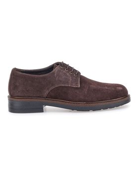 Stringate marroni in pelle scamosciata 600 44