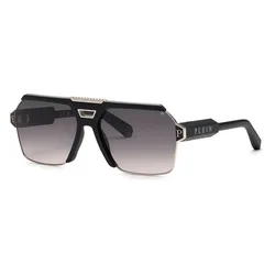 Occhiali Da Sole Plein Contemporary Shiny Palladium W / Semi Matt Black Parts Smoke Gradient Smoke/CAT3