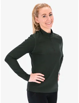 Zip Damen Rollkragenpullover, grün L
