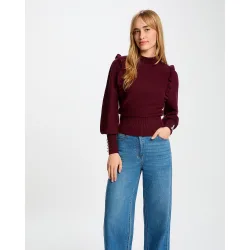 Jersey de mujer con cuello perkins