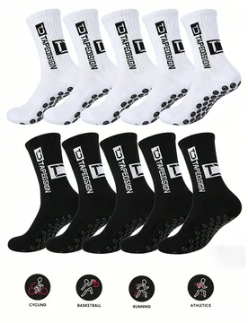 Pares/10 pares de calcetines de fútbol con suela de goma antideslizante para hombres, calcetines deportivos, set de 2 piezas/4 piezas/6 piezas/8 piez - Shein - FashionsVida