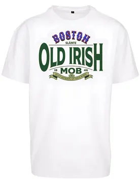 Mister T-shirt à Manches Courtes Old Irish Mob Oversize White XL