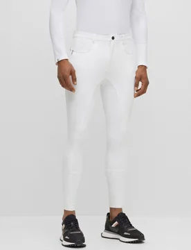 Equestrian Herren Reithose JIM Vollbesatz, white L - BOSS - FashionsVida