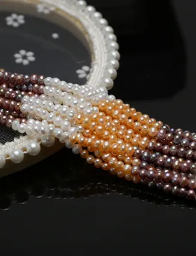 Punch Natural Freshwater Pearl Beads Round Mixcolor Pearl Loose Spacer Beaded for Making DIY Jewelry Necklace Bracelet 3-4mm - Aliexpress - FashionsVida