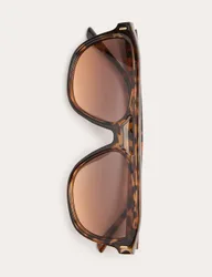 Round Mask Sunglasses Brown Mix female