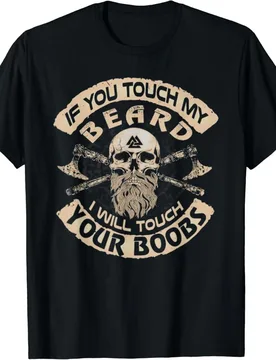 Nordic Warrior Beard Skull T-Shirt 100% Cotton O-Neck Short Sleeve Summer Casual Mens T-shirt Streetwear - Aliexpress - FashionsVida