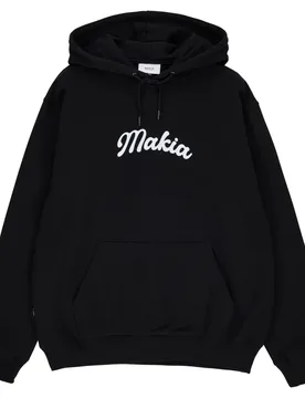 Felpa Con Cappuccio Label Black L - Makia - FashionsVida