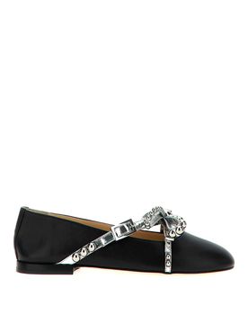 Ballerine con borchie di cristalli