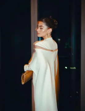 White Cape Modest Abaya Women's Formal Evening Gowns Long Sleeve Mermaid Evening Dresses Bridal Wedding Guest Wedding Dress - Aliexpress - FashionsVida