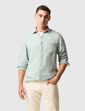 Coromandel Slim Fit Pure Linen Shirt Light Teal male - Rodd & Gunn - FashionsVida