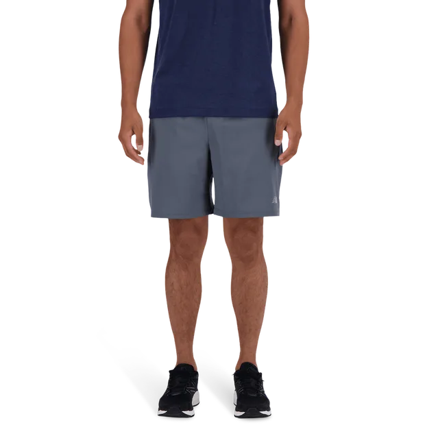 Sport Men Shorts - Grey - Size M - Poly Woven - Grey - Size: Medium - New Balance - FashionsVida
