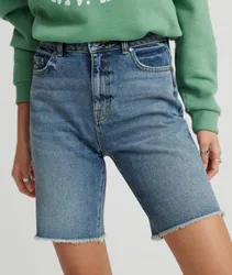 Superdry Damen Bermuda Boy Shorts Blau - Größe: 36