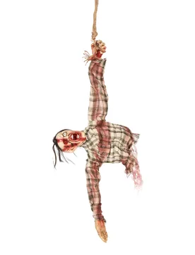 Zombie Oberkörper Halloween Hängedeko grau 92cm - Widmann - FashionsVida