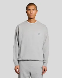 Men's Loungewear Crew Neck Pullover in Light Grey Marl