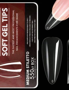 Piezas Puntas de uñas postizas de cobertura completa en estilos Stiletto, Almendra, Cuadrado y Ataúd Francés. Uñas falsas de gel que se pueden rem