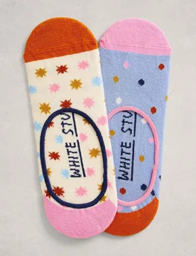 Pack Cotton Rich Patterned Footsies Pink Mix female - White stuff - FashionsVida