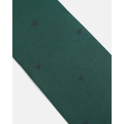 Corbata motivos raquetas verde