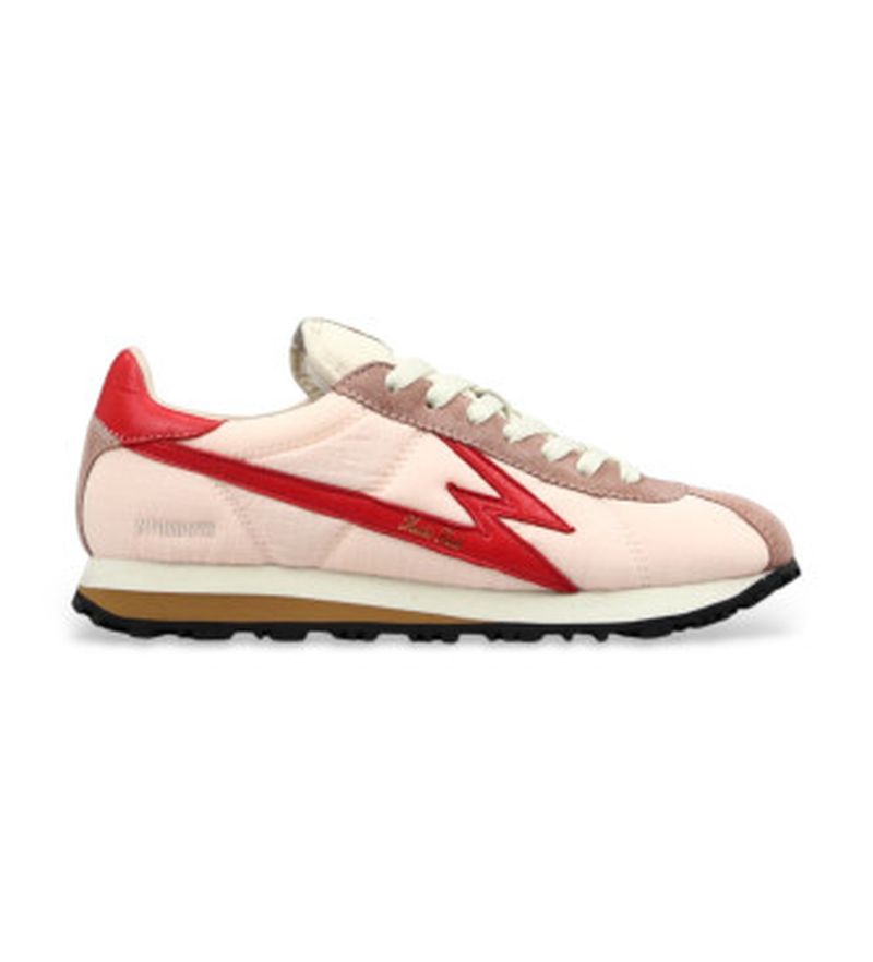 Para mujer. FL089 Zapatillas de Piel Flash rosa (36), Plano, Cordones, Casual