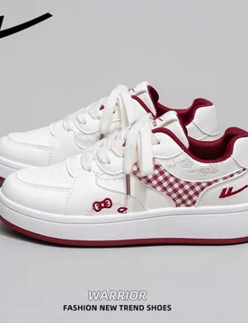 Zapatillas casuales de mujer WARRIOR con suela gruesa, cordones y fondo suave, zapatos planos de caña baja para exteriores, zapatos de verano para ir - Shein - FashionsVida