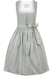 Dirndl Viktoria (salbei, Gr. 38) von Heimatgwand für Damen, 60% Polyester, 40% Baumwolle