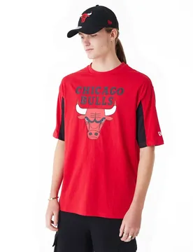 Maglietta A Maniche Corte Nba Mesh Panel Chicago Bulls Red M - New era - FashionsVida