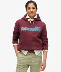 Superdry Women's Faded Core Hoodie Lila - Größe: 40