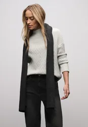 Pullover mit Strukturmix female Grau
