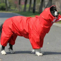 Pieza Abrigo impermeable rojo grande para perro