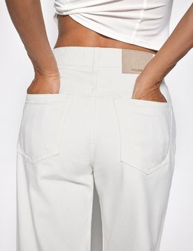 Jeans Gamba Larga Vita Alta
