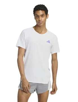 Maglietta A Maniche Corte Adizero Running White / Solar Purple XL - Adidas - FashionsVida