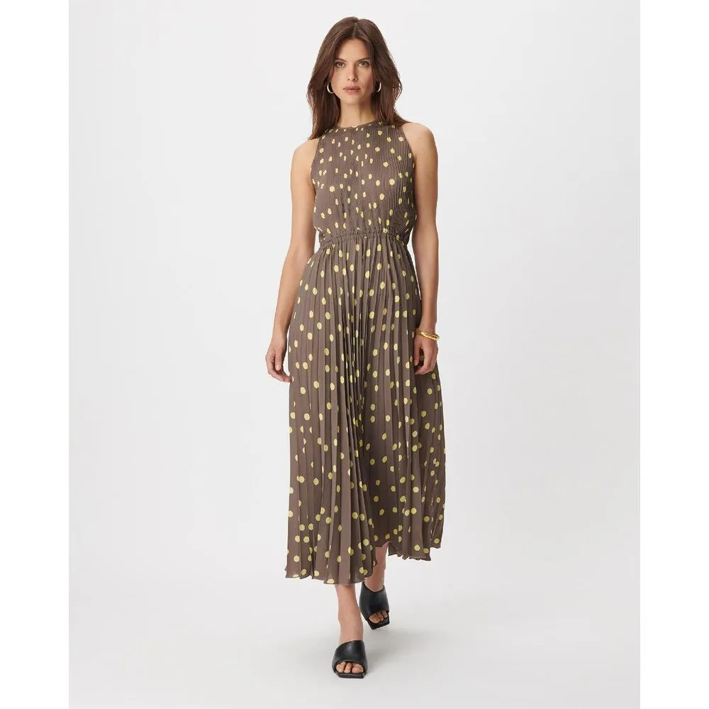 Vestido largo sin mangas con estampado de lunares - IKKS - FashionsVida