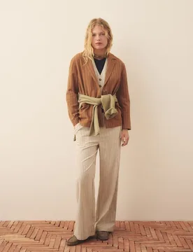 Pantalón pijamero lino rayas de mujer - Southern Cotton - FashionsVida