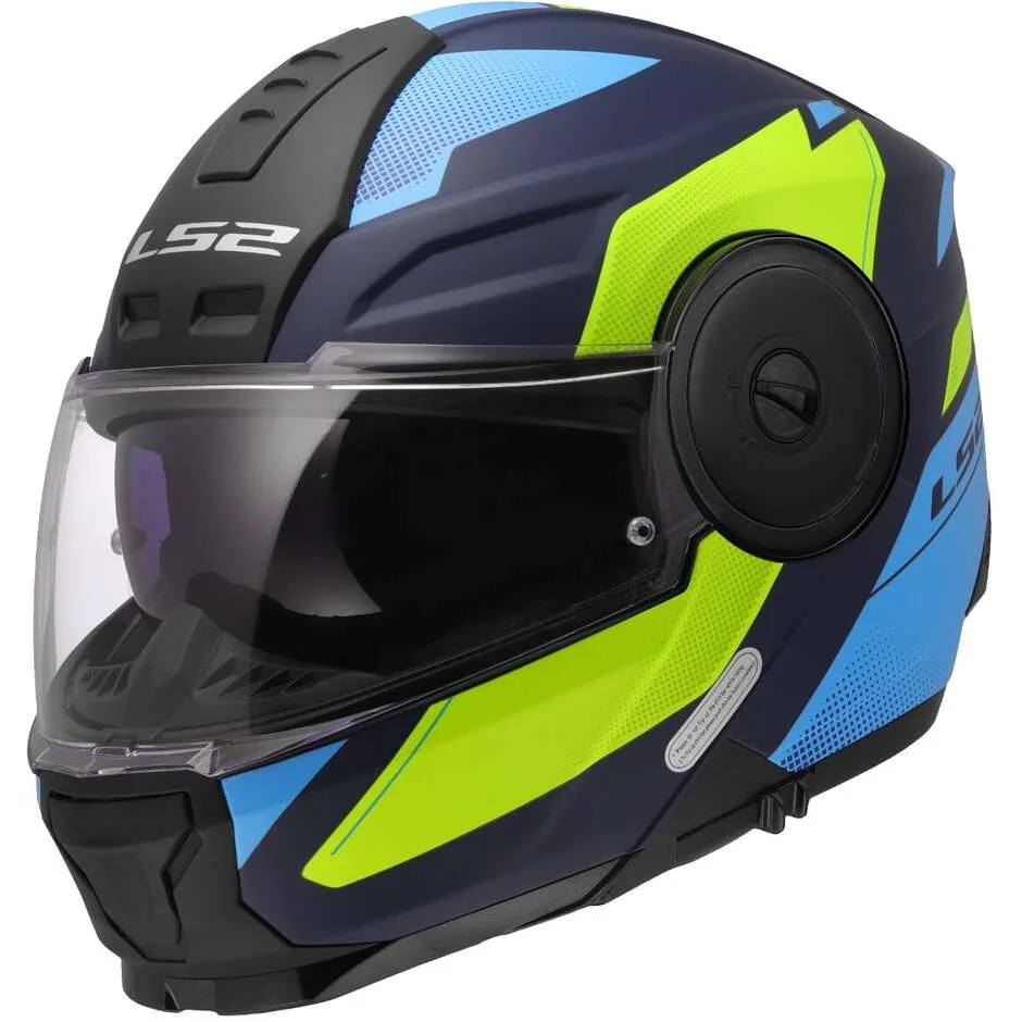 Casco Moto Modulare P/J FF902 SCOPE II DURIA Blue Giallo taglia M - LS2 - FashionsVida