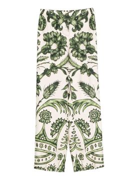 Pantaloni in seta stampata