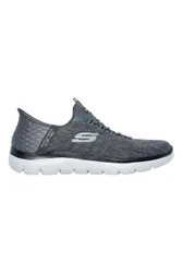 Sneakers grigio antracite slip-on con soletta memory foam Summits Key Pace da Uomo 44