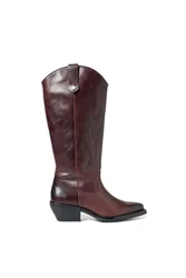 Women's 'Wessel Boot Wine' Leather Boots in Wine Size: 6 - Wine - Size: 6