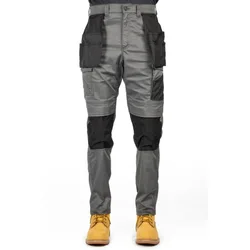 Essential Knee Pocket Stretch Holster Mens Grey Outdoor Trousers - Size 38 Inch