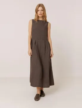 Indi & Cold - Vestido largo escote pico sin mangas - Indi & Cold - FashionsVida
