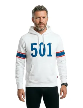 Sweat à Capuche Standard Graphic 501 Stripe Hoodie White+ XL